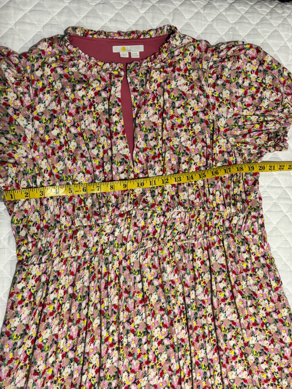 EUC Boden Pink Floral Maxi Dress with Keyhole Neck And Pockets Size 16/18R - Picture 8 of 14